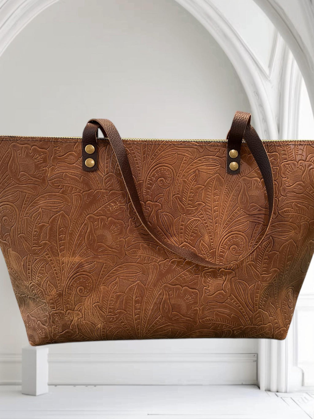 Handmade in Texas extra Large Leather Tote
