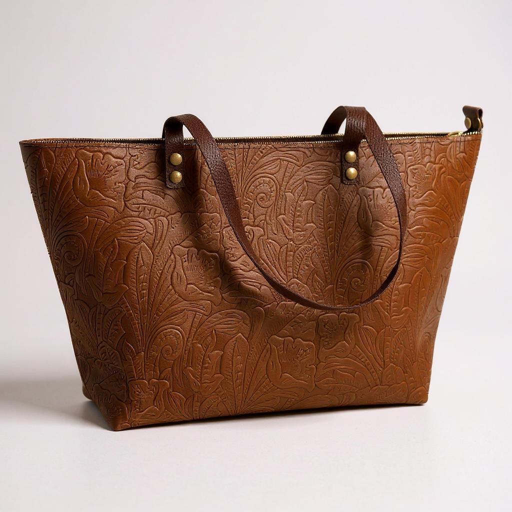 Handmade in Texas extra Large Leather Tote