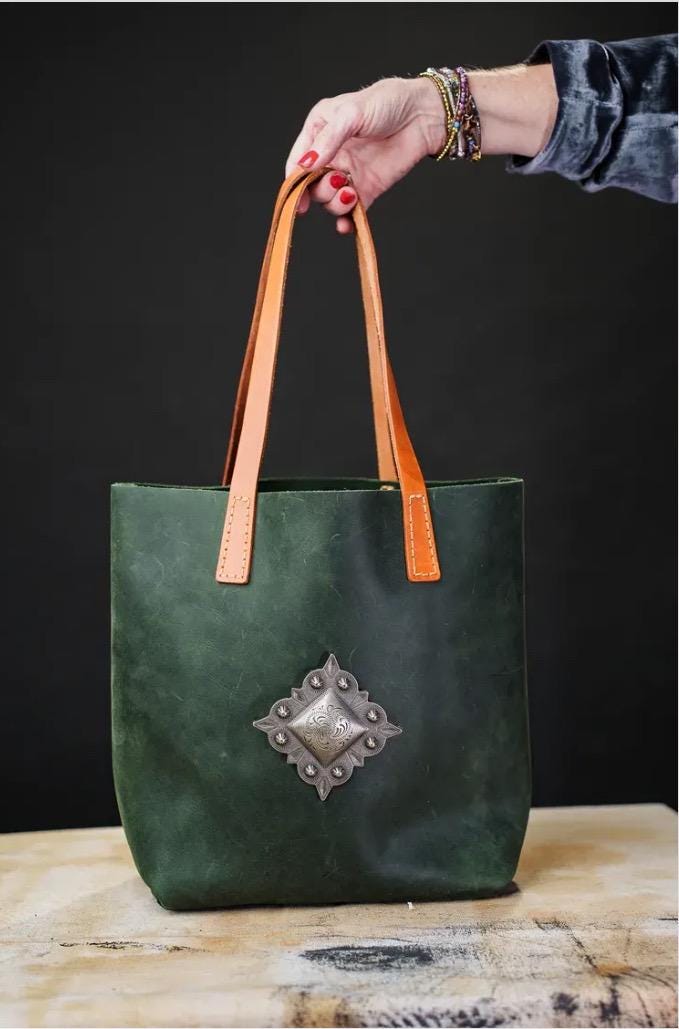 Handmade in Texas Leather Tote