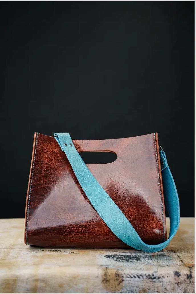 Handmade Leather Calico Bag
