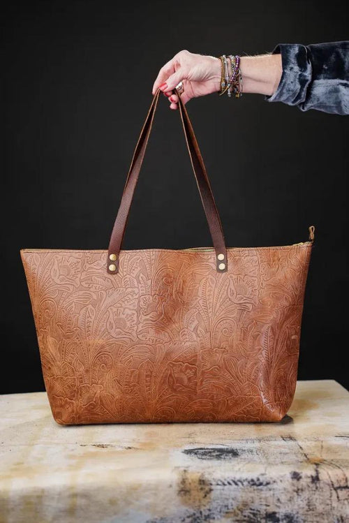 Handmade in Texas extra Large Leather Tote
