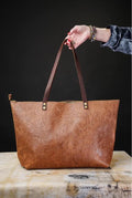 Handmade in Texas extra Large Leather Tote