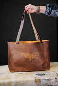 Handmade in Texas Oversized Leather Tote