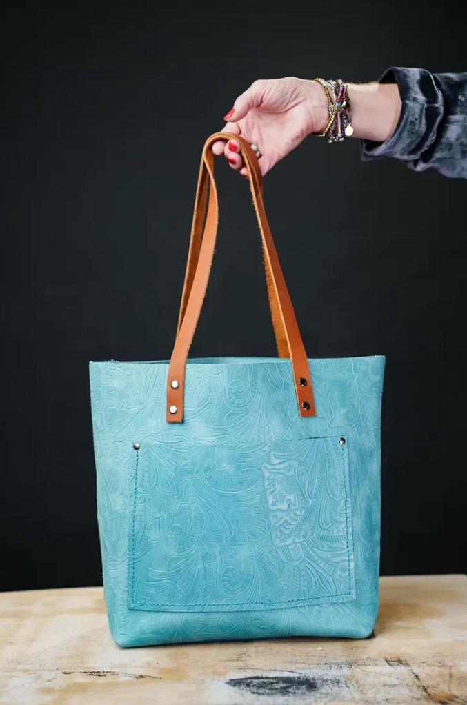 Handmade in Texas Leather Tote