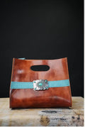 Handmade Leather Calico Bag