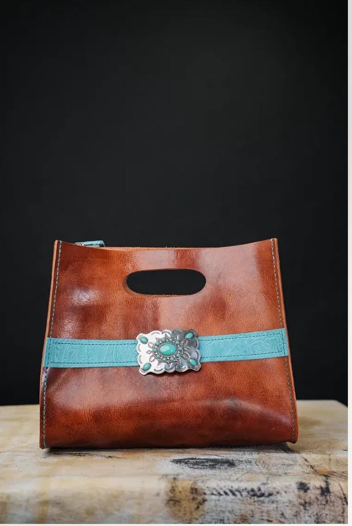 Handmade Leather Calico Bag