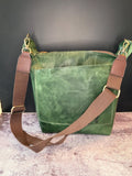 Supple Green Leather shoulder bag